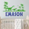 Dinosaur Name Wall Decals, Dinosaur Decals,Personalized Name Dinosaurs Wall Stickers,Nursery Kid's Dinosaur Wall Stickers For Boy'S Room view 1