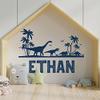 Dinosaur Name Wall Decals, Dinosaur Decals,Personalized Name Dinosaurs Wall Stickers,Nursery Kid's Dinosaur Wall Stickers For Boy'S Room view 2