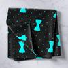 Blue Bow Print Tapestry Dot Design Wall Blanket Tapestries, Cartoon Wave Point Wall Hanging for Kids Teens Adult Room Decor,Black Home Wall Decor, Large 59.1 x 82.7 Inches view 2