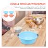 Cabilock 4pcs Binaural Washbasin Foot Soaking Tub Wash Basin for Bottles Small Wash Basins Dish Washing Tub for Sink Rice Washing Bowl Kitchen Cleaning Basin Baby Wash Bottle Laundry Tub Pp view 2