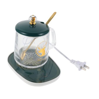 1set Creative Cup Warmer with and Scoop Mug Heating Pad for Use Keeps Drinks Warm Safe and Stylish Design