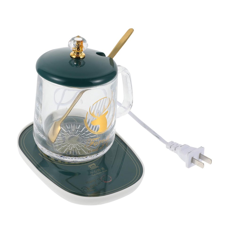 1set Creative Cup Warmer with and Scoop Mug Heating Pad for Use Keeps Drinks Warm Safe and Stylish Design