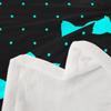 Blue Bow Print Throw Blanket Dot Design Fleece Blanket, Cartoon Wave Point Bed Blanket for Kids Teens Adult Room Decor,Black Flannel Blanket, 40 x 50 Inches view 3