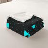 Blue Bow Print Throw Blanket Dot Design Fleece Blanket, Cartoon Wave Point Bed Blanket for Kids Teens Adult Room Decor,Black Flannel Blanket, 40 x 50 Inches view 4