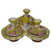 Spice holder dispenser Tagine Triple Spice organizer Salt&pepper condiment - Yellow view 2
