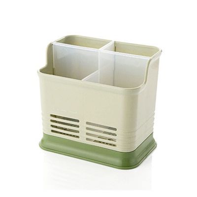 FHYTGBS Chopstick Drain Holder -Spoon Chopsticks Fork Storage Box Rack Multifunction Cutlery Holder Plastic Kitchen Countertop Box Rack Cutlery Holder (Color : Green B)