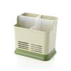 FHYTGBS Chopstick Drain Holder -Spoon Chopsticks Fork Storage Box Rack Multifunction Cutlery Holder Plastic Kitchen Countertop Box Rack Cutlery Holder (Color : Green B) view 1