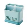FHYTGBS Chopstick Drain Holder -Spoon Chopsticks Fork Storage Box Rack Multifunction Cutlery Holder Plastic Kitchen Countertop Box Rack Cutlery Holder (Color : Green B) view 3
