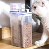2 Pcs Rice Storage Containers Bin Cereal Dry Food Dispenser with Pour Spout Measuring Cup Airtight Sealed Lid for Flour Baking Supplies and Cooker view 2