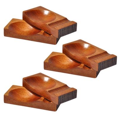 ASDUU Chopsticks Rest Wooden Chopsticks Spoon Fork Knife Holder Dinner Banquet Restaurant Tableware Rack 6 Pcs Chopstick Rest Decor Gift