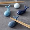ASDUU 8pcs Whale Ceramic Chopsticks Rest Stand Rack Spoon Fork Knife Holder Rack Chopstick Rest Decor Gift view 4