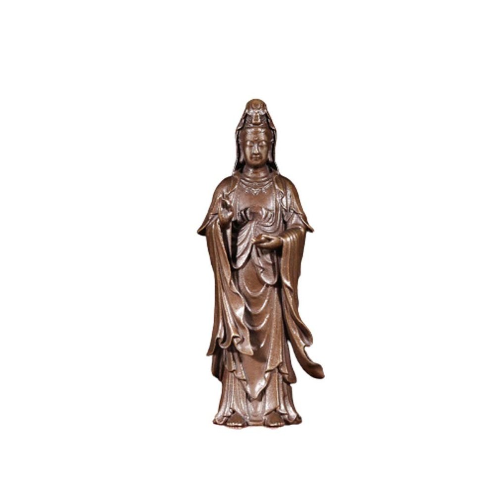 Buddha Statue Brass Buddha Statue Small Sculpture Amitabha Avalokitesvara Bodhisattva Zen Small Buddha Decor Mini Buddha 1.97 Inches Art Deco Gifts (Color : B)
