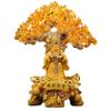 Buddha Statue Resin Buddha Statue Sculpture Wen God of Wealth Zen Buddha Statue Citrine Fortune Tree Decor Home Furnishings 8.27 Inches Art Deco Gifts view 1