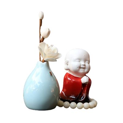 Buddha Statue Buddha Statue Celadon Sculpture Maitreya Laughing Buddha Car Accessories Zen Buddha Creative Perfume Decor Crafts Art Deco Gifts (Color : A)