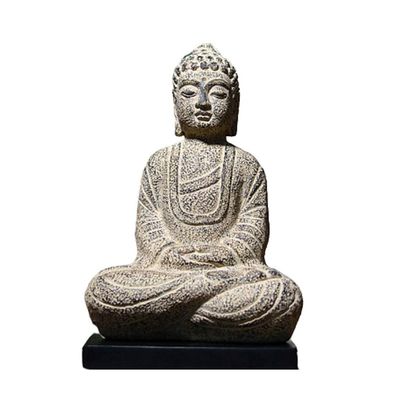 Buddha Statue Buddha Statue Resin Shakyamuni Buddha Statue Retro Plastic Carving Zen Home Handicraft Ornaments 15.16 Inches Art Deco Gifts (Color : A)