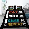 AILONEN Gamer Bedding Sets for Boys, Gaming Duvet Cover Set Twin Size,Boys Video Games Comforter Cover, Bed Set for Teen Boys Bedroom,Gamepad Controller,3 Piece with 2 Pillow Shams view 1