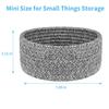 ABenkle 2 Pack Small Baskets, Cotton Rope Woven Basket, Cute Mini Tiny Storage Baskets, Decorative Boho Basket for Nursery Living Room Bedroom Shelf, Empty Gift Basket - Mixed Grey view 2