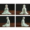 Buddha Statue Ceramic Zen Buddha Sculpture South China Sea Guanyin Sitting Buddha Crafts Exquisite Creative Decor (Color : Green) view 3