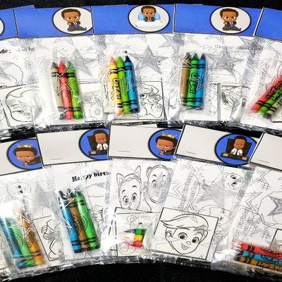 Boss Boy Coloring Book Party Favors