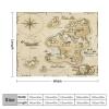 Blanket Throw Treasure Island Map in Hand Drawn Style Flannel Warm Soft Comfortable Fluffy Plush Blankets Living Room Couch Sofa Bed Bedroom Decoration Home Decor 60"X80" view 2