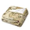 Blanket Throw Treasure Island Map in Hand Drawn Style Flannel Warm Soft Comfortable Fluffy Plush Blankets Living Room Couch Sofa Bed Bedroom Decoration Home Decor 60"X80" view 3