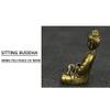 Buddha Statue Mini Portable Zen Buddha Retro Sitting Buddha Hand Sculpture Buddha Exquisite Home Office Desk Deco Gold (Color : A) view 2