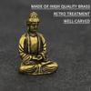 Buddha Statue Mini Portable Zen Buddha Retro Sitting Buddha Hand Sculpture Buddha Exquisite Home Office Desk Deco Gold (Color : A) view 4