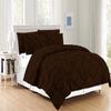 100% Egyptian Cotton Bedding Set-Chocolate | Palatial King Size Premium Collection-600 TC-Ultra Soft Breathable 6 PC Bed Set Includes-1 Flat,2 Pillowcases,1 Pinch Pleated Comforter with 2 Shams view 1