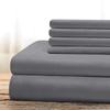 7 Piece Bedding Set 100% Cotton Down Alternative Comforter 500 GSM Fill All Season Bed-in-A-Bag Box Stitched Comforter & Sheet Set Easy Fit 18" Deep Pocket Soft Bed Set (Full Size, Gray) view 4