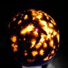 44mm 125g Yooperlite Syenite Sodalite Sphere Golden Fluorescent Under UV Polished Natural Gemstone Crystal Mineral Ball - China + Stand + 365nm, 3W UV Flashlight w/Optical Filter view 1