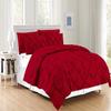 100% Egyptian Cotton Bedding Set-Burgundy | Twin/Twin XL Size Premium Collection-600 TC-Ultra Soft Breathable 6 PC Bed Set Includes-1 Flat,2 Pillowcases,1 Pinch Pleated Comforter with 2 Shams view 1