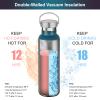 Neihepal 20 oz Insulated Water Bottles,Stainless Steel Double Wall Sport Bottle with Lid of Handle (8, Eight Color) view 2