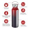 Neihepal 20 oz Insulated Water Bottles,Stainless Steel Double Wall Sport Bottle with Lid of Handle (8, Eight Color) view 3