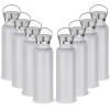 Neihepal 20 oz Insulated Water Bottles,Stainless Steel Double Wall Sport Bottle with Lid of Handle (8, White) view 1