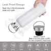 Neihepal 20 oz Insulated Water Bottles,Stainless Steel Double Wall Sport Bottle with Lid of Handle (8, White) view 4