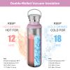 Neihepal 20 oz Insulated Water Bottles,Stainless Steel Double Wall Sport Bottle with Lid of Handle (8, Mix) view 2