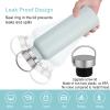 Neihepal 20 oz Insulated Water Bottles,Stainless Steel Double Wall Sport Bottle with Lid of Handle (8, Fog) view 4
