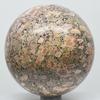2.6" 290g Orbicular Orbs Rhyolite Sphere Polished Natural Multicolor Conglomerate Leopard Skin Jasper Crystal Mineral Chalcedony Quartz Ball - Madagascar + Stand view 3
