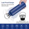 Neihepal 20 oz Insulated Water Bottles,Stainless Steel Double Wall Sport Bottle with Lid of Handle (8, Navy) view 4