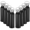 Neihepal 20 oz Insulated Water Bottles,Stainless Steel Double Wall Sport Bottle with Lid of Handle (8, Black) view 1