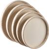 6 Sets of Hammont Wooden Nested Serving Trays - Five Piece Set of Round Shape Wood Trays (30 Trays Total) for Crafts | Circle Kitchen Nesting Trays for Serving Pastries, Snacks, Mini Bars, Chocolate view 1