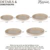 6 Sets of Hammont Wooden Nested Serving Trays - Five Piece Set of Round Shape Wood Trays (30 Trays Total) for Crafts | Circle Kitchen Nesting Trays for Serving Pastries, Snacks, Mini Bars, Chocolate view 2
