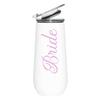 Slant Collections Champagne Tumbler with Lid Stainless Steel Stemless Champagne To-Go Cup, 12-Ounce, Bride view 2