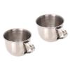 Hemoton 70ml Mini Cups Stainless Steel Water Mugs Rustproof Tea Cups for Office Restaurant view 1