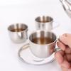Hemoton 70ml Mini Cups Stainless Steel Water Mugs Rustproof Tea Cups for Office Restaurant view 3