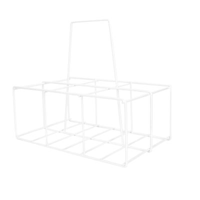 Cabilock Portable Iron Craft Beer Bottle Storage Rack Handheld Bottle Organizer for Kitchen and Sturdy Display Basket for Drinks