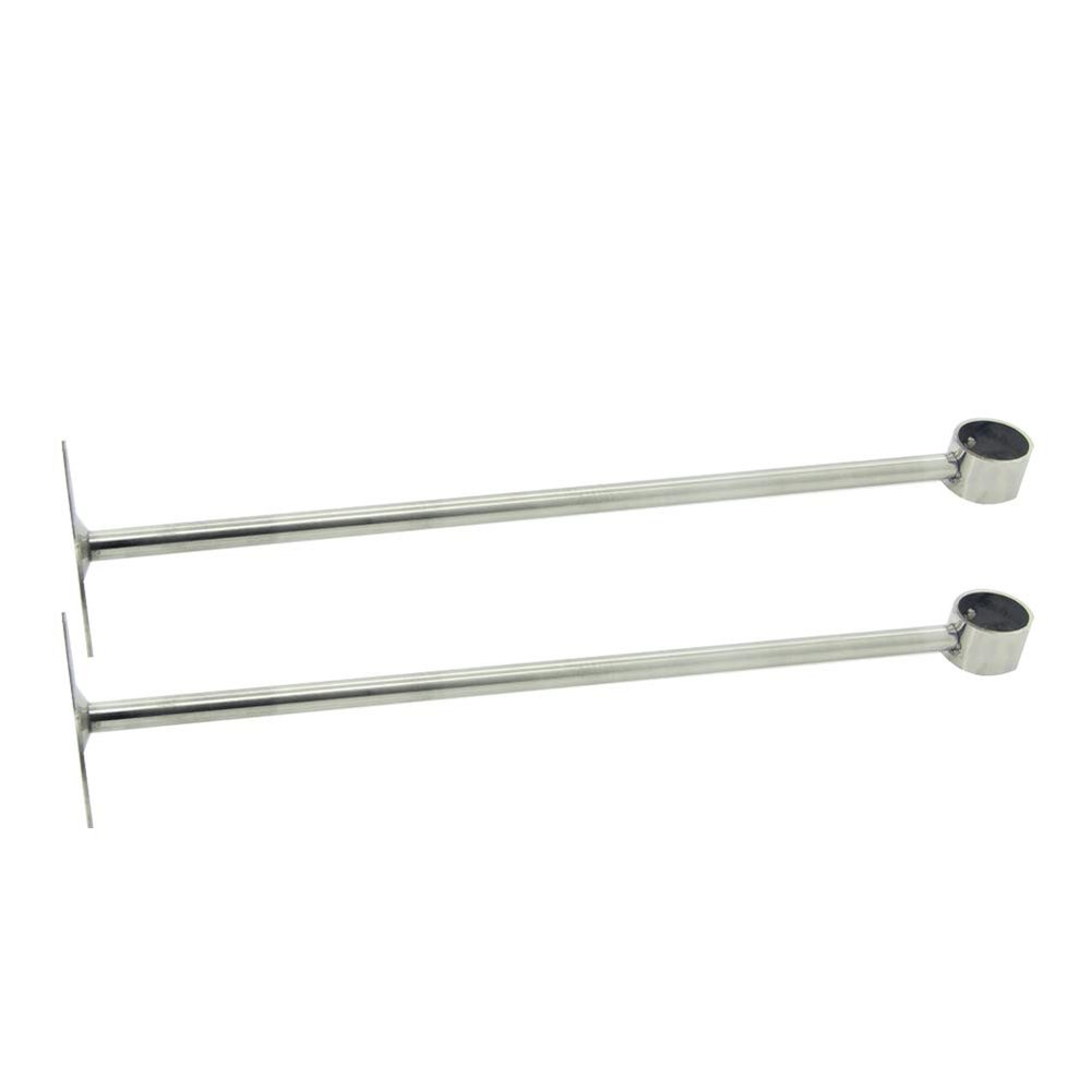 Ceiling-Mount Bracket, Wardrobe Pipe Bracket, 3.15" Dia, Shower Curtain Closet Wardrobe Rod Lever Support Holder Pipe Flange Socket 2pcs(13.78" Height), (Bettomshin)