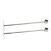 Ceiling-Mount Bracket, Wardrobe Pipe Bracket, 3.15" Dia, Shower Curtain Closet Wardrobe Rod Lever Support Holder Pipe Flange Socket 2pcs(13.78" Height), (Bettomshin) view 1