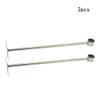 Ceiling-Mount Bracket, Wardrobe Pipe Bracket, 3.15" Dia, Shower Curtain Closet Wardrobe Rod Lever Support Holder Pipe Flange Socket 2pcs(13.78" Height), (Bettomshin) view 2