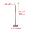 Ceiling-Mount Bracket, Wardrobe Pipe Bracket, 3.15" Dia, Shower Curtain Closet Wardrobe Rod Lever Support Holder Pipe Flange Socket 2pcs(13.78" Height), (Bettomshin) view 3